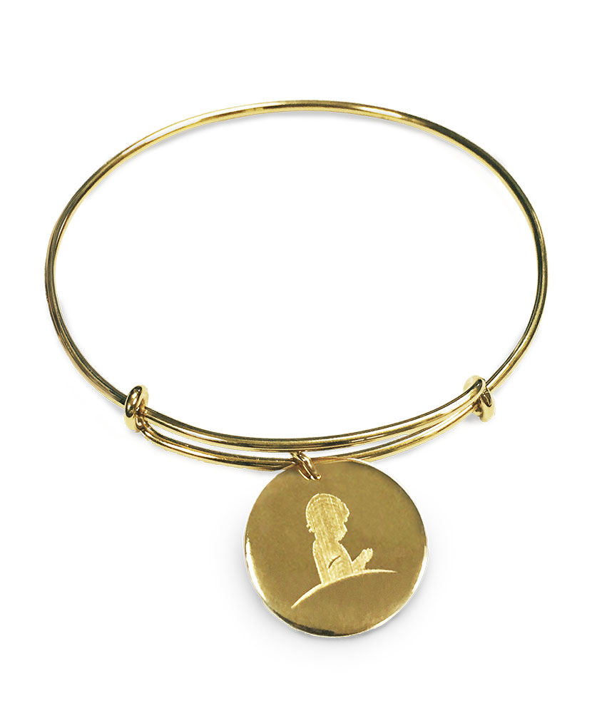 Gold Bangle Charm Bracelet