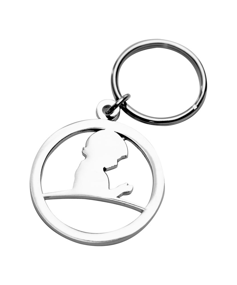St. Jude Silver Metal Keychain