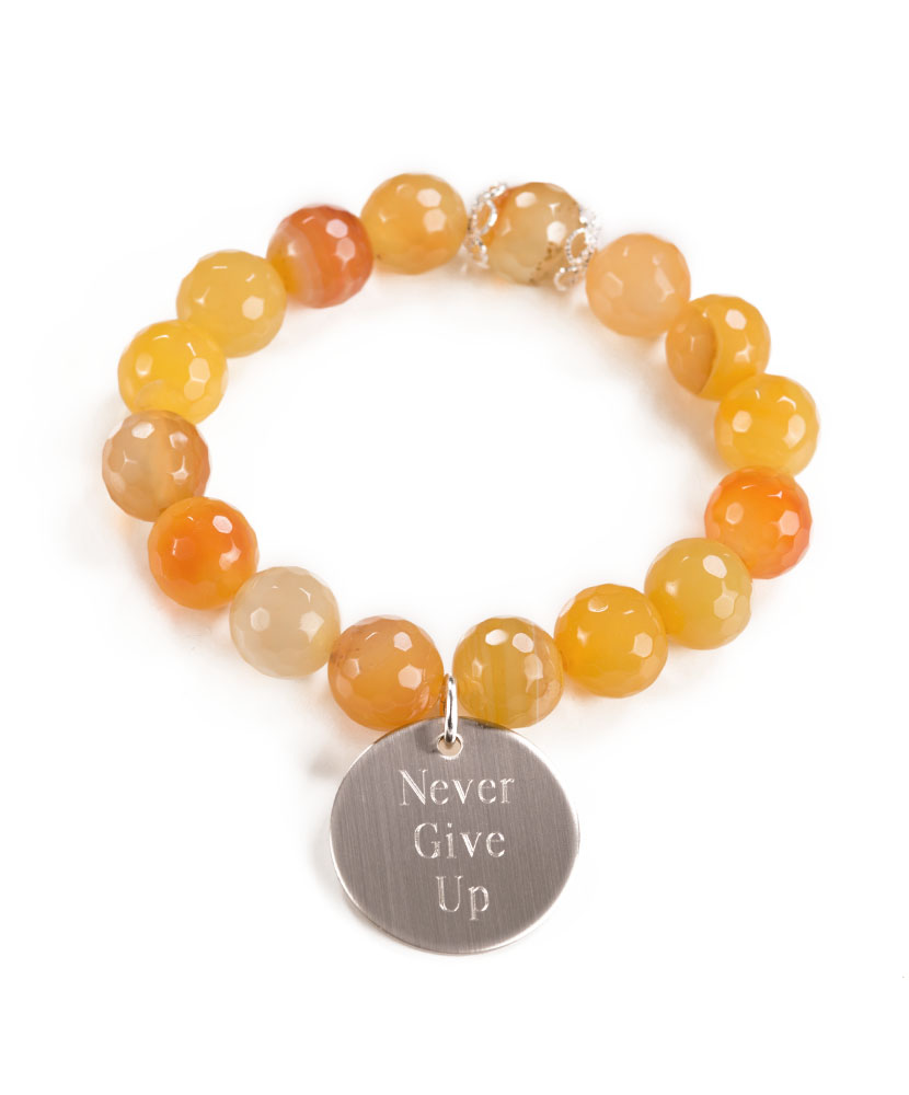 Never Give Up Beaded Bracelet