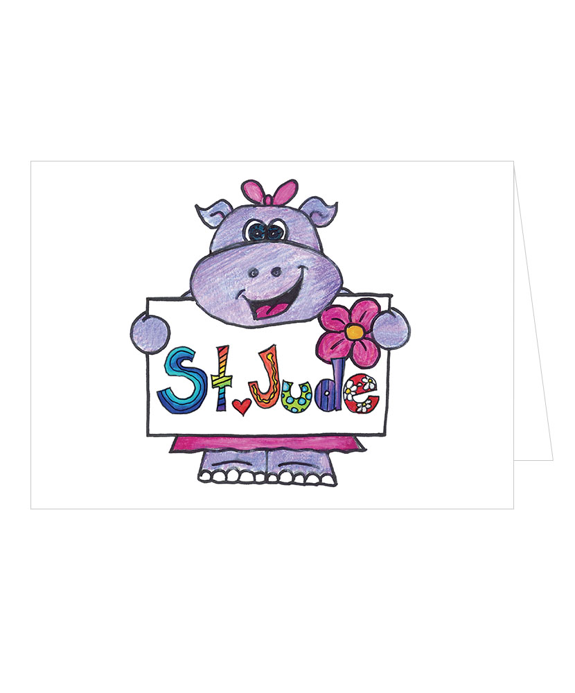 Patient Art Note Card - Hippo