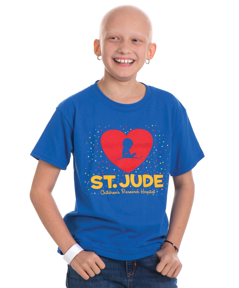 Youth St. Jude Confetti Heart Design T-Shirt