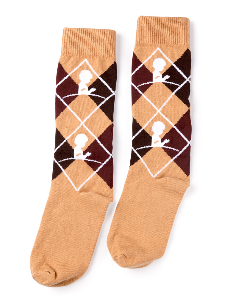 Argyle Brown Dress Sock
