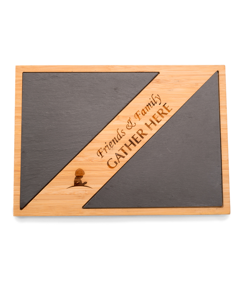Bamboo and Slate Serving Board
